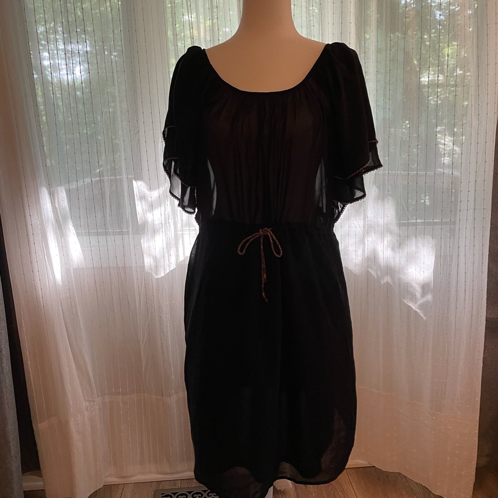 Butterfly sleeved dress